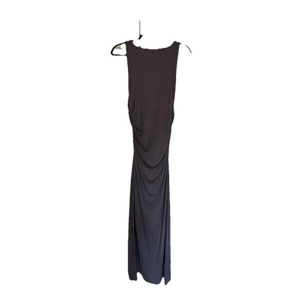 Rag & Bone Gray Sleeveless Luca Shirred Midi Dress Size XS Slimming Minimalist - Picture 1 of 11